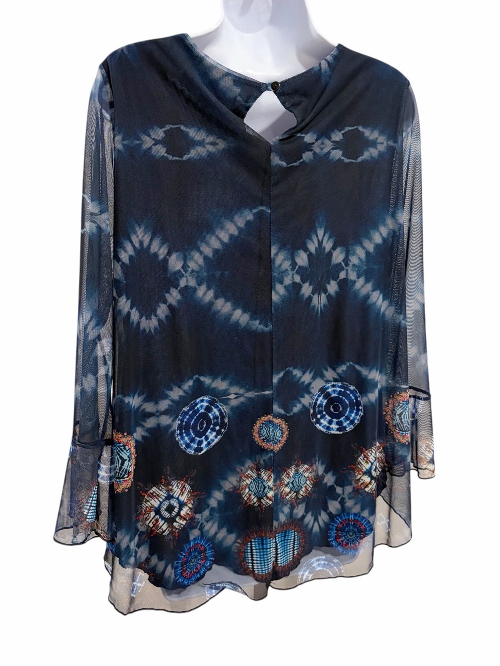 Desigual Le Mans Mesh Flowy Blouse size XL - Picture 6 of 11